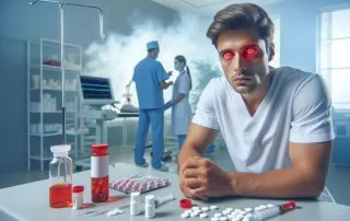 ojos rojos drogas